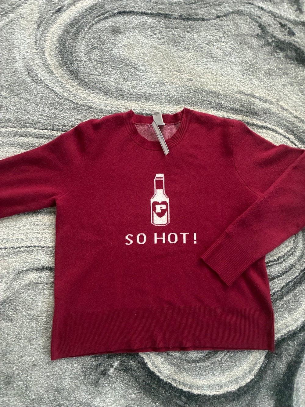 NEW PINK Victoria's Secret Maroon 'So Hot!' Pullover Sweater NWT